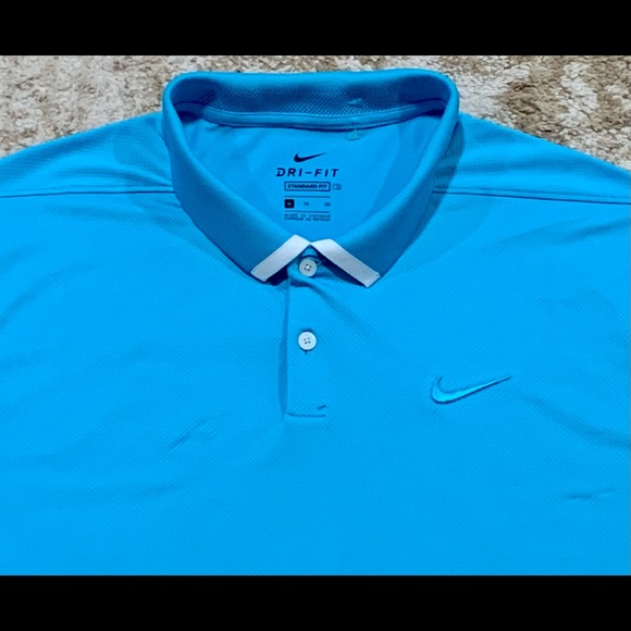 SOLD!!!!! Nike Mens Dri-FIt Vapor Blue Golf Polo Shirt XL - Picture 4 of 10